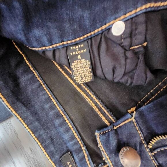Truth Theory Petite Dark Wash High Waisted Size 4 Skinny Jeans - Picture 3 of 8